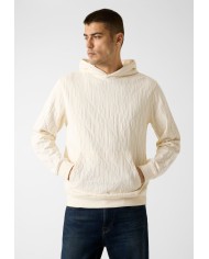 Guess Sudadera capucha LS Allover Jacquard Hoodie