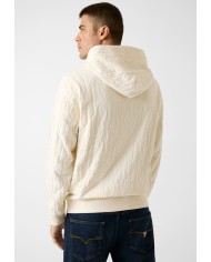 Guess Sudadera capucha LS Allover Jacquard Hoodie