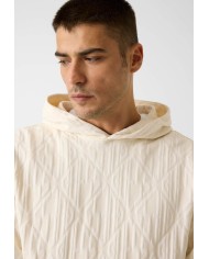 Guess Sudadera capucha LS Allover Jacquard Hoodie