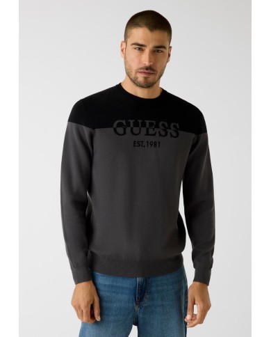 Guess Jersey Kantu CN Locking Logo Sweater