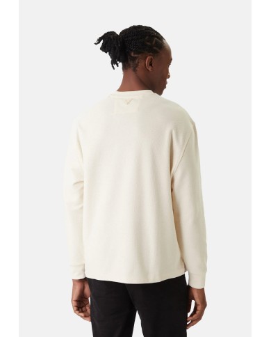 Guess Jersey LS HoneyComb CN Knit Top