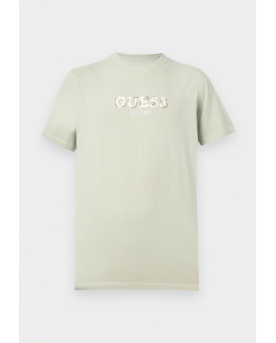 Guess Camiseta CN SS Guess Logo Contrast Stit