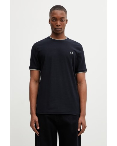 Fred Perry Camiseta Trim Detail Crepe Pique TShirt