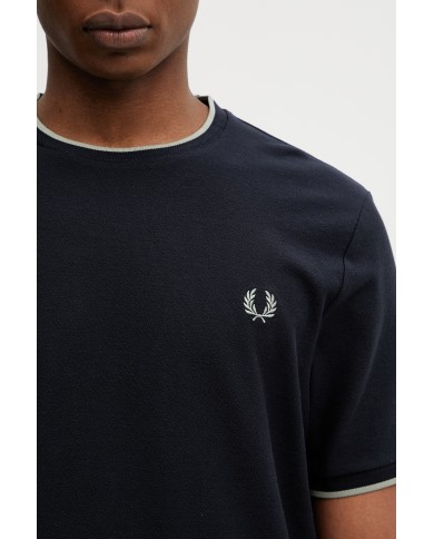 Fred Perry Camiseta Trim Detail Crepe Pique TShirt