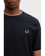 Fred Perry Camiseta Trim Detail Crepe Pique TShirt