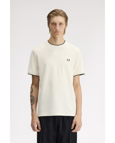 Fred Perry Camiseta Trim Detail Crepe Pique TShirt