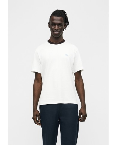 Lacoste Camiseta de algodón con contraste en el cuello