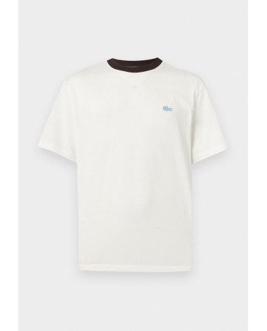 Lacoste Camiseta de algodón con contraste en el cuello