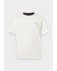 Lacoste Camiseta de algodón con contraste en el cuello