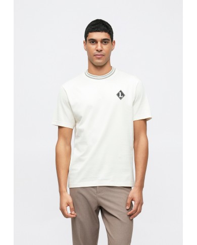 Lacoste Camiseta con insignia en contraste