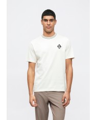 Lacoste Camiseta con insignia en contraste