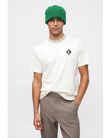 Lacoste Camiseta con insignia en contraste