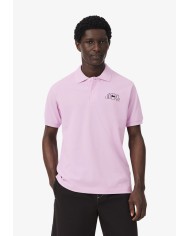 Lacoste Polo de corte clásico con detalles de marca gráficos