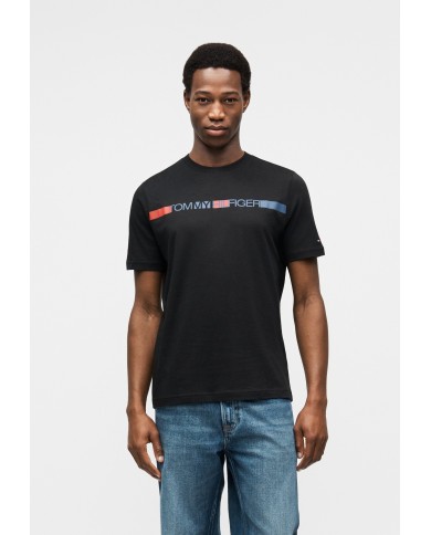 Tommy Hilfiger Camiseta Logo Stripe Jersey