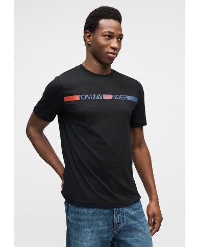 Tommy Hilfiger Camiseta Logo Stripe Jersey