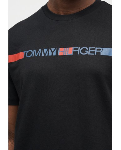 Tommy Hilfiger Camiseta Logo Stripe Jersey