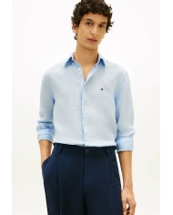 Tommy Hilfiger Camisa regular de lino con efecto lavado