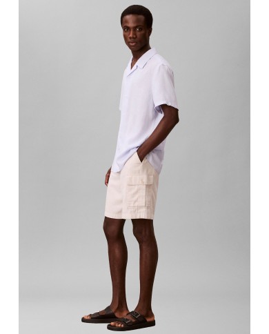 Calvin Klein Jeans Bermudas cargo de lino y algodón