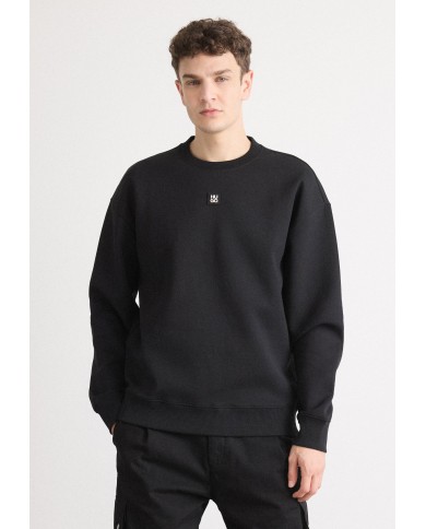 Hugo Boss Sudadera Dettil de algodón con insignia de logo apilado