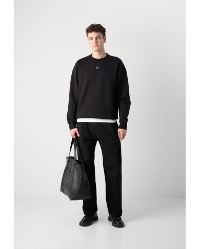 Hugo Boss Sudadera Dettil de algodón con insignia de logo apilado