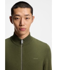 Hugo Boss Chaqueta de punto San Jacomo-C Slim fit de algodón con detalle de logo