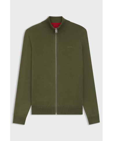 Hugo Boss Chaqueta de punto San Jacomo-C Slim fit de algodón con detalle de logo