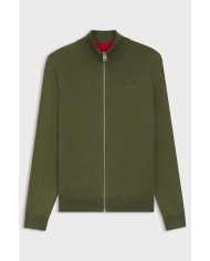 Hugo Boss Chaqueta de punto San Jacomo-C Slim fit de algodón con detalle de logo