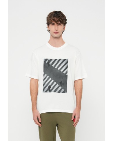 Hugo Boss Camiseta Dodger oversize fit de punto de algodón con ilustración gráfica