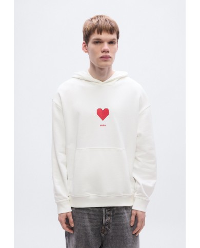 Hugo Boss Sudadera capucha Dalentinos con ilustración de corazón de origami