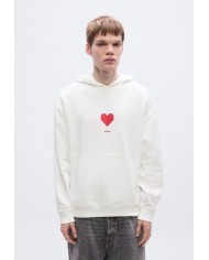 Hugo Boss Sudadera capucha Dalentinos con ilustración de corazón de origami