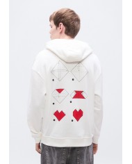 Hugo Boss Sudadera capucha Dalentinos con ilustración de corazón de origami