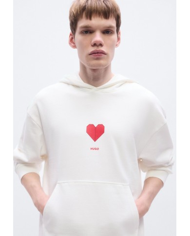 Hugo Boss Sudadera capucha Dalentinos con ilustración de corazón de origami