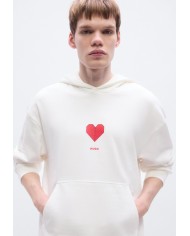 Hugo Boss Sudadera capucha Dalentinos con ilustración de corazón de origami