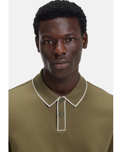 Hugo Boss Polo Dalumo de algodón de lujo con ribete en contraste