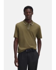 Hugo Boss Polo Dalumo de algodón de lujo con ribete en contraste