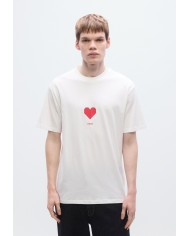 Hugo Boss Camiseta Dalentin de algodón con estampado de corazones de origami