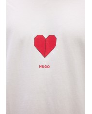 Hugo Boss Camiseta Dalentin de algodón con estampado de corazones de origami
