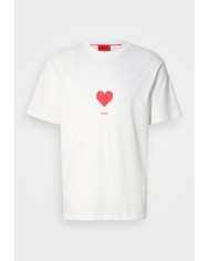 Hugo Boss Camiseta Dalentin de algodón con estampado de corazones de origami