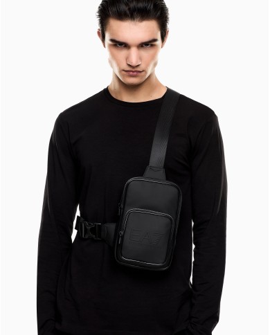 EA7 Emporio Armani Bolso de un solo tirante de tejido engomado