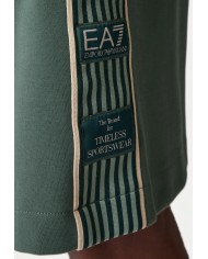 EA7 Emporio Armani Pantalón Corto chándal  de mezcla de algodón de la serie Logo