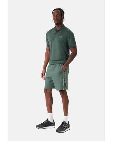 EA7 Emporio Armani Pantalón Corto chándal  de mezcla de algodón de la serie Logo