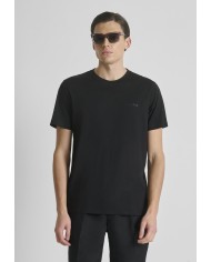 Antony Morato Camiseta Regular Fit de mezcla de Algodón y Viscosa con Logotipo de goma