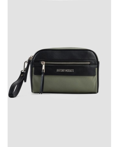 Antony Morato Bolso Pouch de Nylon y Piel Sintécia