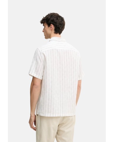 Guess Camisa SS Irregular Yarn Dyed Striped