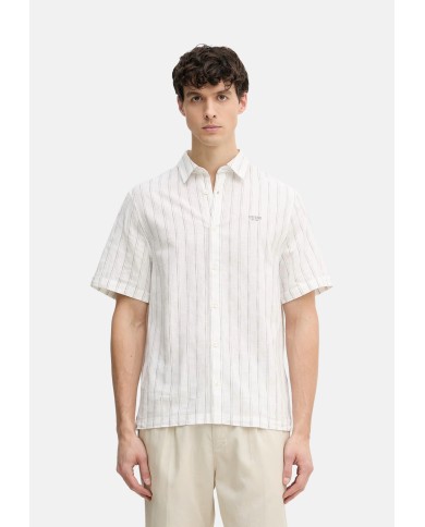 Guess Camisa SS Irregular Yarn Dyed Striped