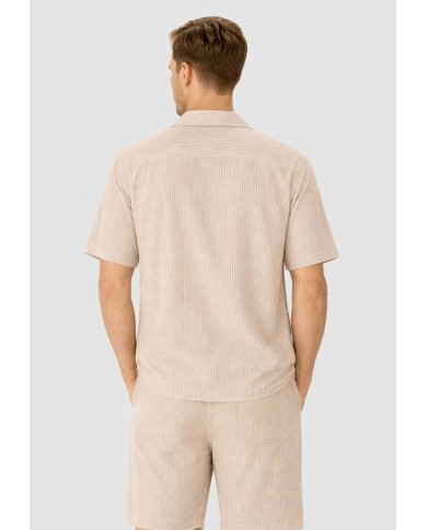 Guess Camisa SS Yarn Dyed Crinkle Bowling Shirt