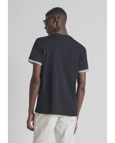 Antony Morato Camiseta Regular Fit con detalle de logotipo en la manga