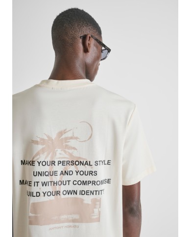 Antony Morato Camiseta Relaxed Fit con estampado palmera