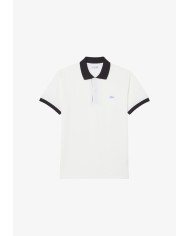 Lacoste Polo de canalé en contraste de corte clásico