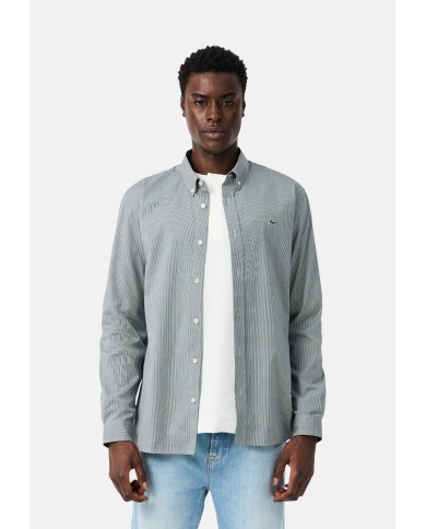 Lacoste Camisa de Algodón a Cuadros Regular Fit